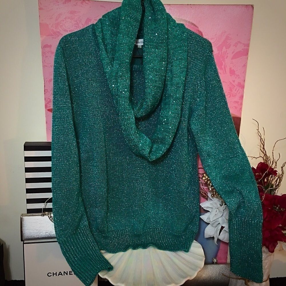 New with tags! Calvin Klein Sweater with Scarf! $100